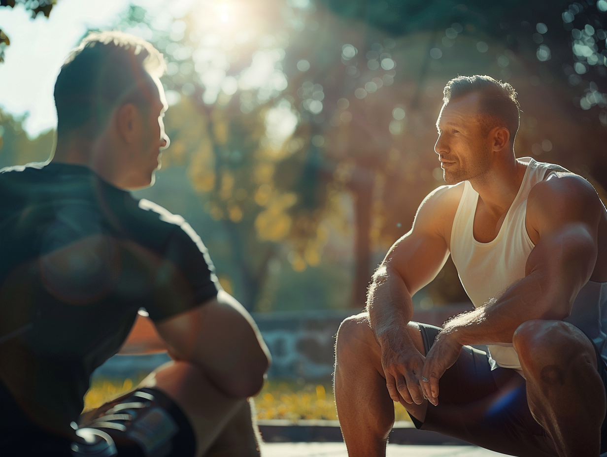 Група людей займається силовими тренуваннями з інструктором